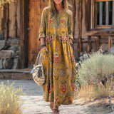 Maria - Vintage Inspiratsiooniga Pikkade Varrukatega Kleid
