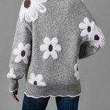 Thea | Floral Elegant V-neck Pullover