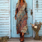 Maria - Vintage Inspiratsiooniga Pikkade Varrukatega Kleid