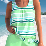 Narcisa – Relaxat triibuline tankini komplekt