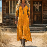 Maria - Vintage Inspiratsiooniga Pikkade Varrukatega Kleid
