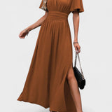 Eterna - Elegantne Must Maxi Kleit