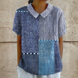 Alina - Patchwork mustriga särk