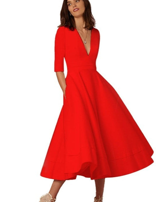 Laura - Midi Naiste Kleid