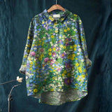 Inese - Vintage Lillemustriga Casual Särk