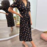 Mona - Elegantne Täpiline Kleid