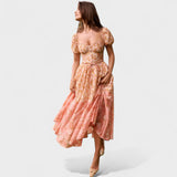 Valentina - Koralline Lilled Kleid