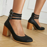 Kasilda - Paksu taldaga ankle strap sandaalid