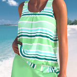 Narcisa – Relaxat triibuline tankini komplekt