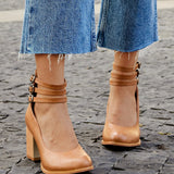 Kasilda - Paksu taldaga ankle strap sandaalid