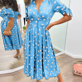 Mona - Elegantne Täpiline Kleid