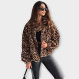 Leena - Leopardimustriga Mantel