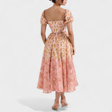 Valentina - Koralline Lilled Kleid