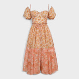 Valentina - Koralline Lilled Kleid