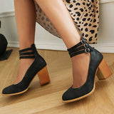 Kasilda - Paksu taldaga ankle strap sandaalid