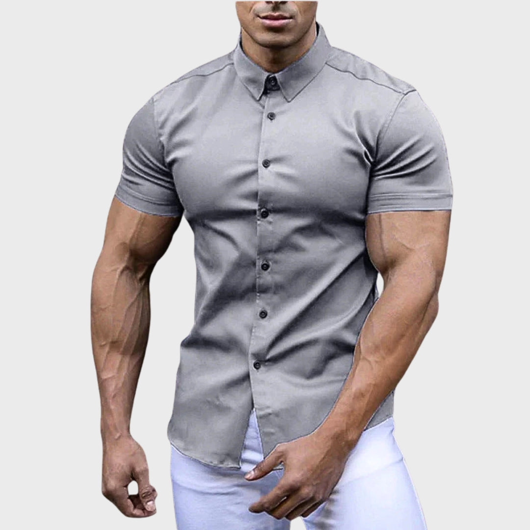 Rikardo - Lühikesed Varrukad Slim Särgid