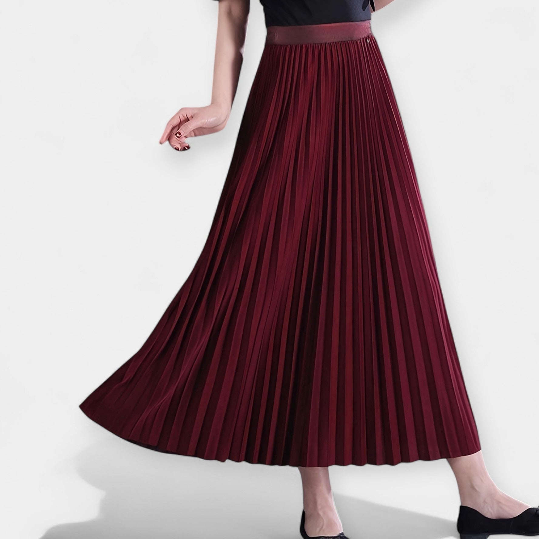 Plisseeritud Satin Seelik