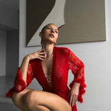 Ilinca – Läbipaistvast pitsist kimono