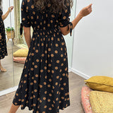 Monika - Elegantne Täpiline Kleid