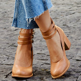 Kasilda - Paksu taldaga ankle strap sandaalid
