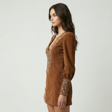 Amalia – Mini vintage kleit sueded broderiaga