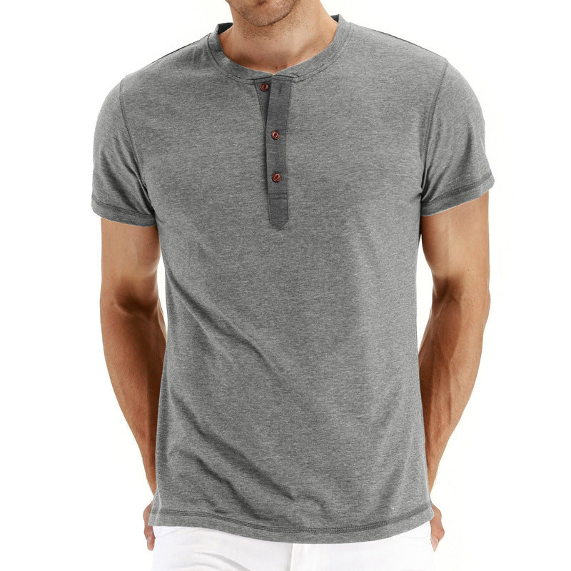 T-särk Henley - Pehme Materjal Kraega