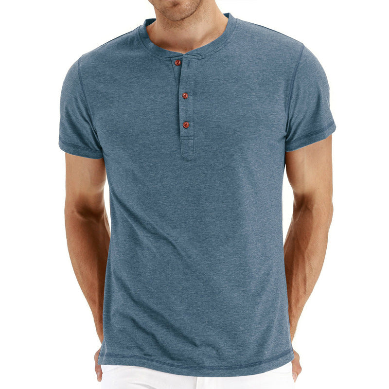 T-särk Henley - Pehme Materjal Kraega