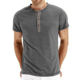 T-särk Henley - Pehme Materjal Kraega