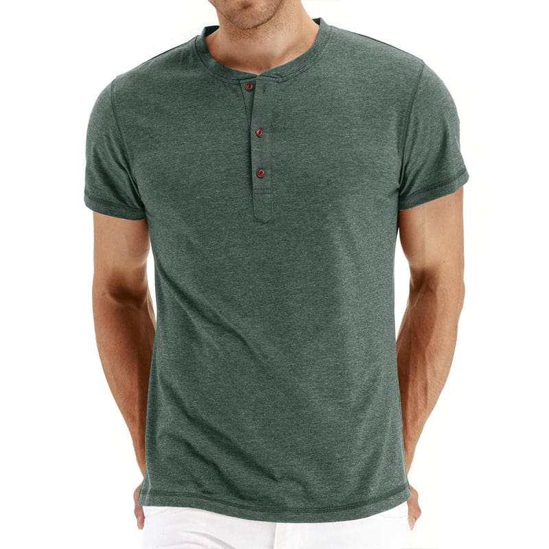 T-särk Henley - Pehme Materjal Kraega