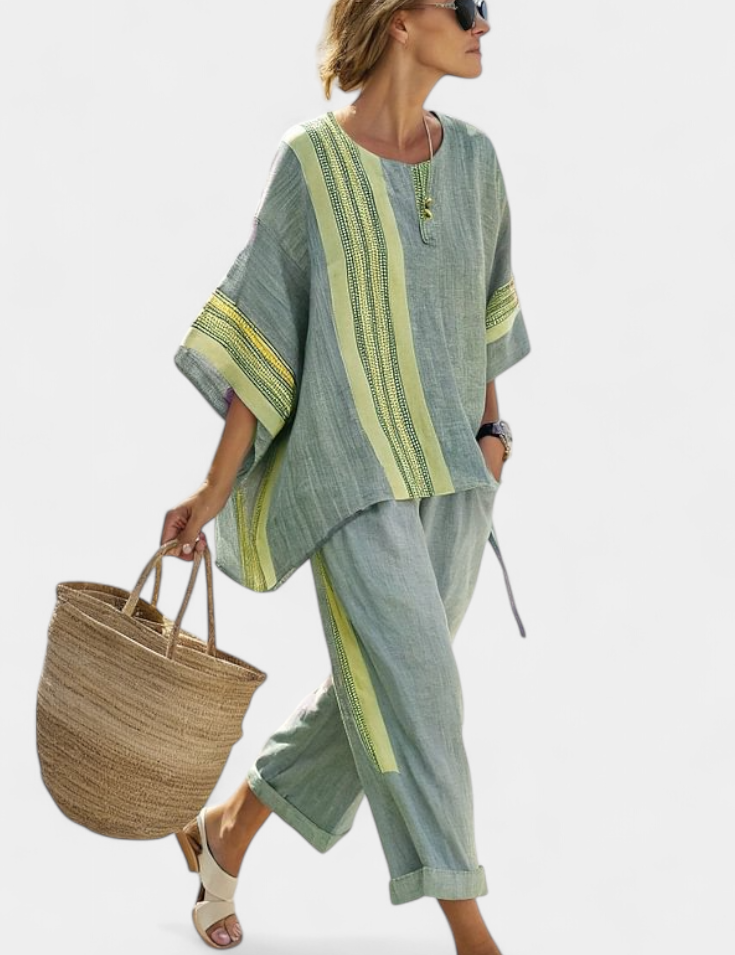 Loreen - Boho Linase ja Bambu Komplekt