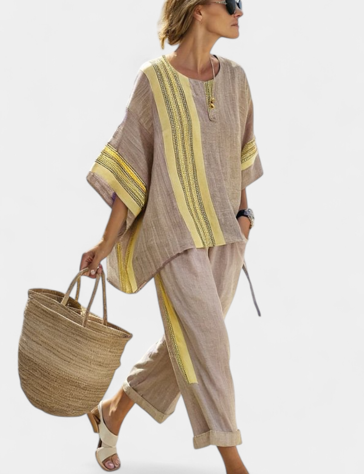 Loreen - Boho Linase ja Bambu Komplekt