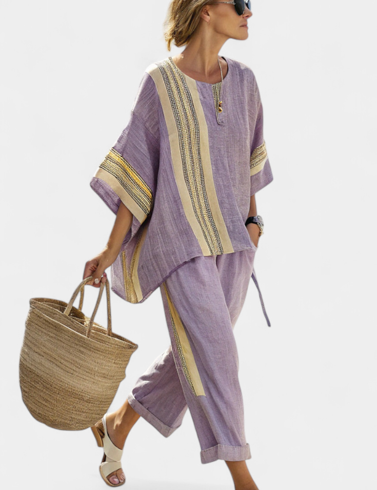 Loreen - Boho Linase ja Bambu Komplekt