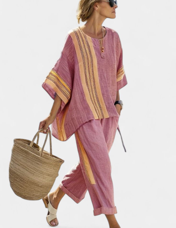 Loreen - Boho Linase ja Bambu Komplekt