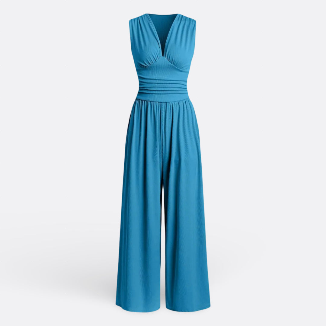 Leeni - Elegantne Avamata Makakas Laiade Pükstega