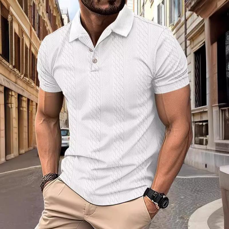 Camisa Polo - Lõdvestunud Jacquardi Tekstuur