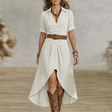 Sänziana – Maxi Western-Boho Kleid Vöö ja Eesnööbidega