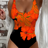 Luisa - Elegantne ühes tükis ujumisriietus lilledega