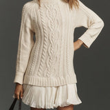 Ivory Mini Kootud Kleid
