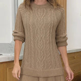 Ivory Mini Kootud Kleid