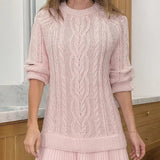 Ivory Mini Kootud Kleid