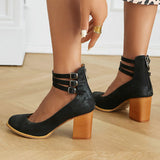 Kasilda - Paksu taldaga ankle strap sandaalid
