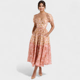 Valentina - Koralline Lilled Kleid