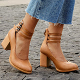 Kasilda - Paksu taldaga ankle strap sandaalid
