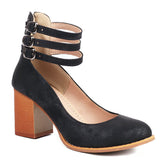 Kasilda - Paksu taldaga ankle strap sandaalid