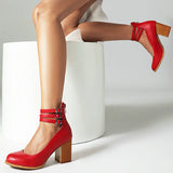Kasilda - Paksu taldaga ankle strap sandaalid