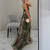 Mari - Lillemustriga Maxi Kleit