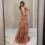 Mari - Lillemustriga Maxi Kleit