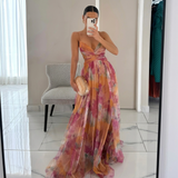 Mari - Lillemustriga Maxi Kleit