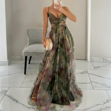 Mari - Lillemustriga Maxi Kleit