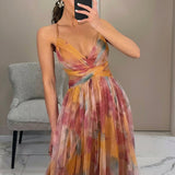 Mari - Lillemustriga Maxi Kleit